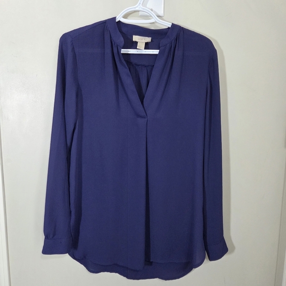 LOFT Purple Blouse size Small  Fits Loose - Picture 1 of 4